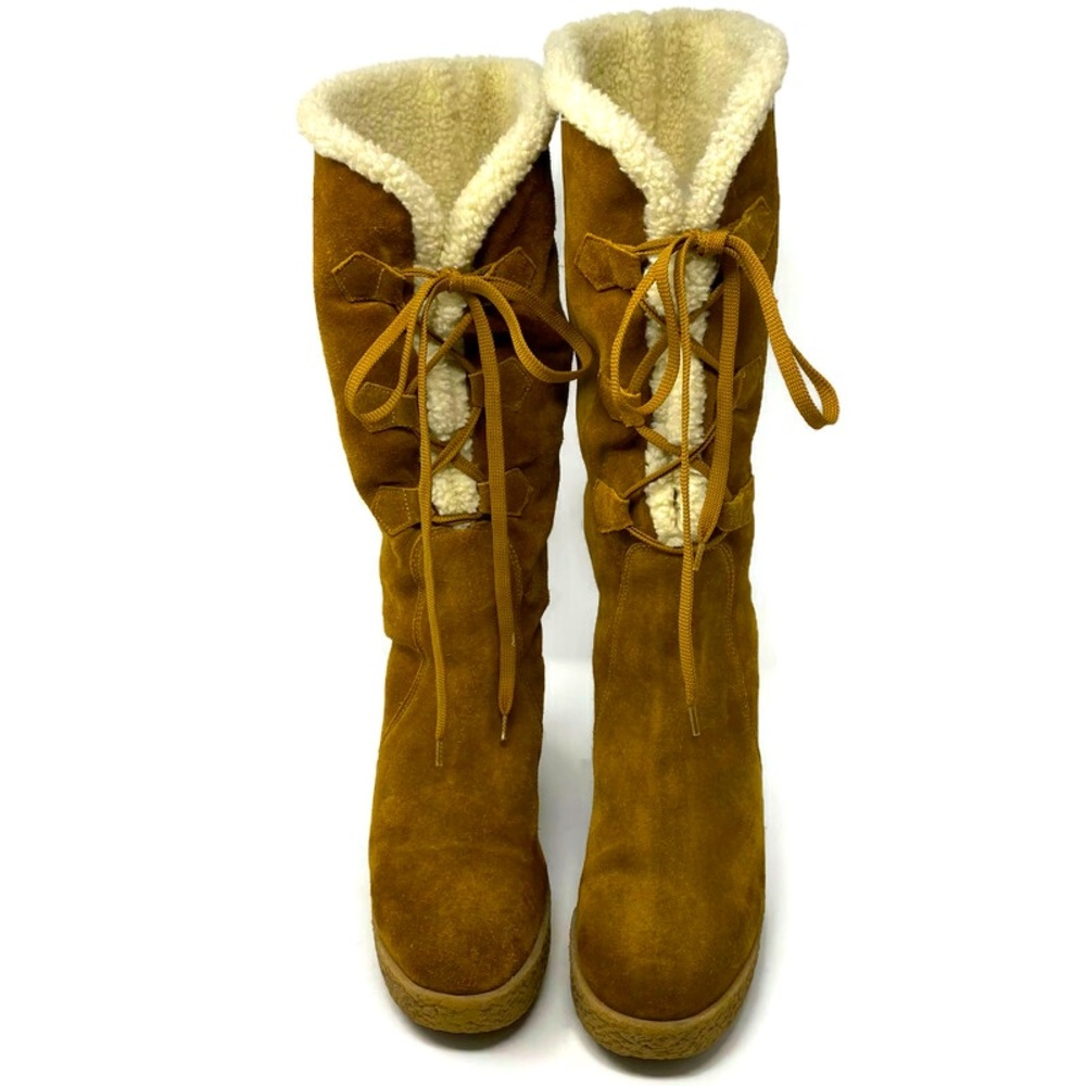 Michael Kors Suede Knee-High Lace-Up Boots